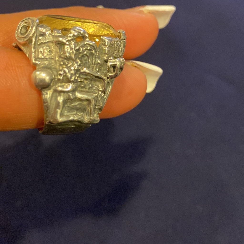 Natural Yellow Topaz Gemstone 925 Sterling Silver Ring, 9 Handmade Ring